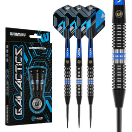 Дартс набір WINMAU Galactics 90% вольфрам, професійний, з наконечниками 18г (м'які), 24г, 26г (сталь), з оперенням та стрижнями