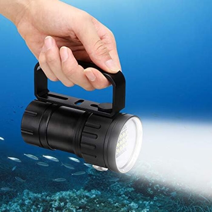 Підводний ліхтар Akozon 18000LM, 500м, 7 режимів, IPX8, з ручкою