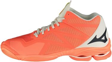 Волейбольне взуття Mizuno Wave Lightning Z7 Mid - Біло-синій, Neon Flame Black Bolt 2 (50 EU)
