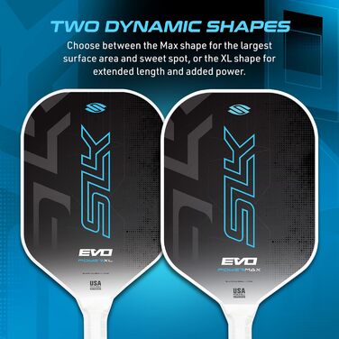 SLK Evo Power Hybrid: ракетка для піклболу, гібрид скловолокна та карбону 2024 | Потужна, синя