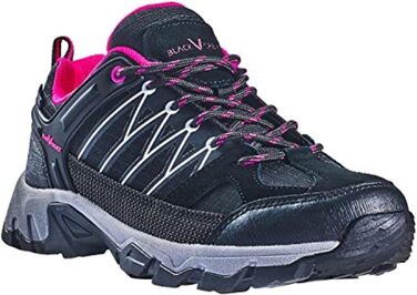 Чорні жіночі трекінгові черевики Black Crevice: водонепроникні, з підкладкою, для туризму та активного відпочинку (36 EU)