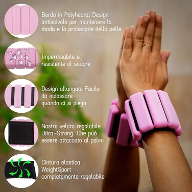 Набір манжет для фітнесу Esshogo 1 кг (2 шт.) - вантажні браслети для рук та ніг, для пілатесу та ходьби