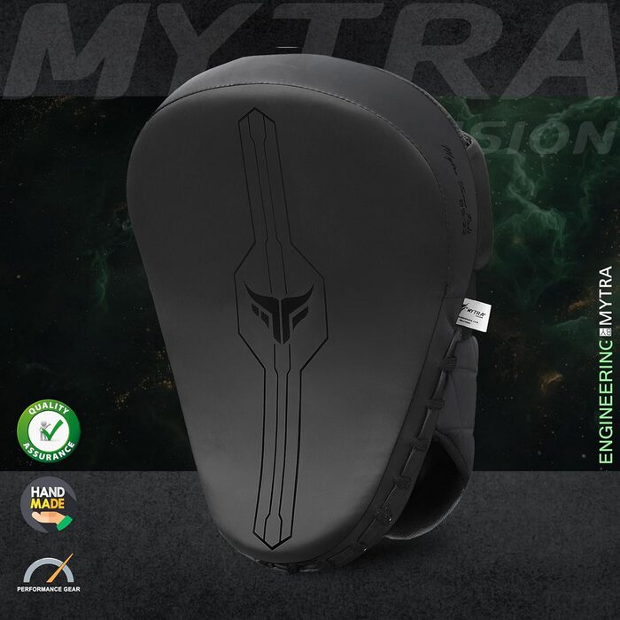 Рукавиці для боксу Mytra Fusion Box Pratzen Gebogen - чорні, для MMA, муай-тай, карате, кікбоксингу