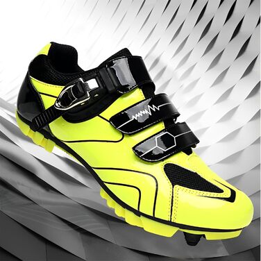 Велосипедні черевики з гумовою підошвою для чоловіків та жінок, унісекс. Підходять для шосе, гірського велосипеда та велоспорту. Дихаючі черевики для їзди на велосипеді (зелені, 45 EU)