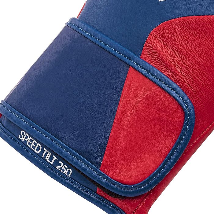 Боксерські рукавички Adidas Speed Tilt 250 - з технологією TILT, чорно-білі (10 oz, синьо-червоні)