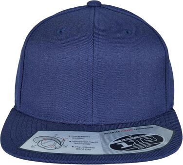 Кепка-снэпбек Flexfit для дорослих, регульована модель Fitted Snapback, темно-синя (Navy), універсальний розмір