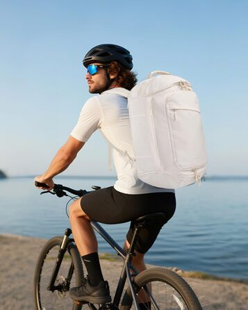 Спортивна сумка LOVEVOOK для жінок та чоловіків, велика сумка для залу, дорожня сумка з відділенням для взуття, водонепроникна сумка для тренувань, плавання, Travel Duffle Bag з рюкзаком, 45L (51*28*32 см), Бежевий