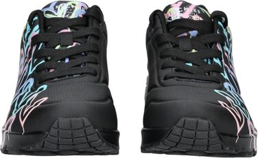 Кросівки жіночі Skechers UNO-Bright Air (36.5 EU) чорно-фіолетово-бірюзові Durabuck/Mesh