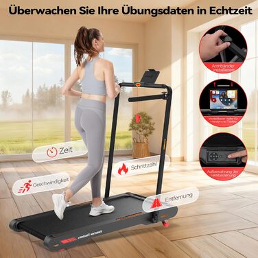 Sperax 4-в-1 Віброплатформа та біговий доріжка для дому, 0.3-6 км/год, 400W, без монтажу, чорно-червоний