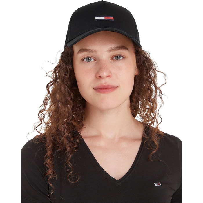 Кепка Tommy Jeans Unisex TJU Flag Basecap, універсальний розмір, чорна