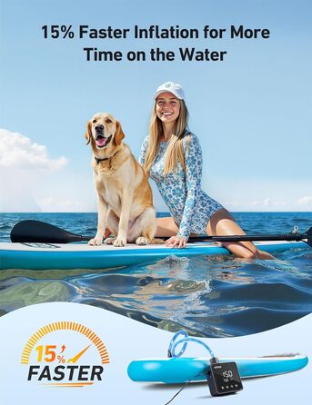 Електричний насос AstroAI для SUP-дошок, матраців та наметів (20PSI, 12V DC)