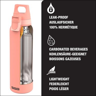 Термос SIGG Hot & Cold One з ситечком для чаю, ізольована пляшка для напоїв, 0.55 л, нержавіюча сталь 18/8, BPA-free, рожевий
