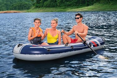 Надувний човен Bestway Hydro-Force Treck X2 255x127x36 см з веслами, комплект для відпочинку на воді