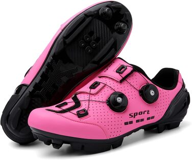 Велотуфлі MTB SDEQA для чоловіків та жінок, сумісні з SPD, унісекс, рожеві, 39 EU