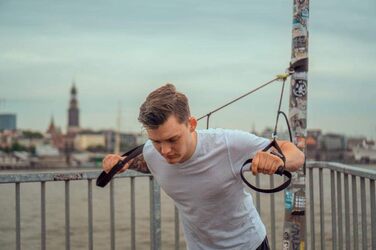 Розширювальний комплект BodyCROSS для тренувань з петлями, преміум-студійна версія, без ручок і кріплень, з плакатом вправ і 10-тижневим тренувальним планом, вироблено в Німеччині