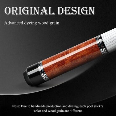 AKLOT Більярдний кий професійний з телескопічним подовженням, канадська береза, кейс, 147 см (58''), 538-595 г