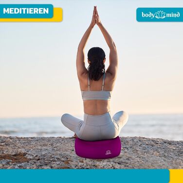 Подушка для медитації та йоги Body & Mind®; 18 см, фіолетовий