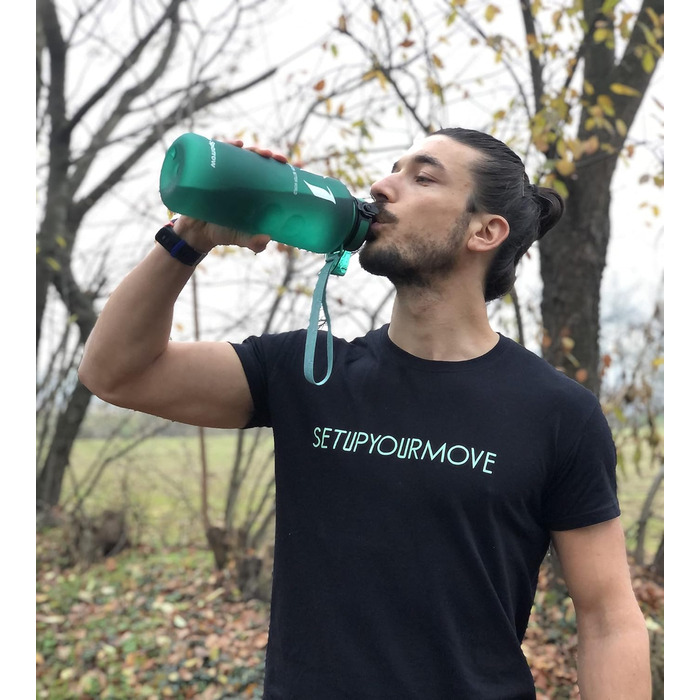 Пляшка для води Super Sparrow 1,5 л, герметична, спортивна, без BPA, для школи, спорту, велосипеда, пряме пиття, глянцева, колір Seeglas