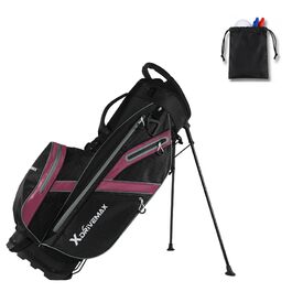 Легкий гольф-мішок Standbag з 8 відділеннями для чоловіків та жінок, преміум-якість, з дощовим чохлом, кишенькою для охолодження та комплектом аксесуарів (червоний/Ausflug, однотонний (Getaway Solids))