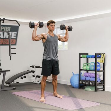 Регульований трирівневий стійка для гантелей 50см, Adjustable Kurzhantelständer