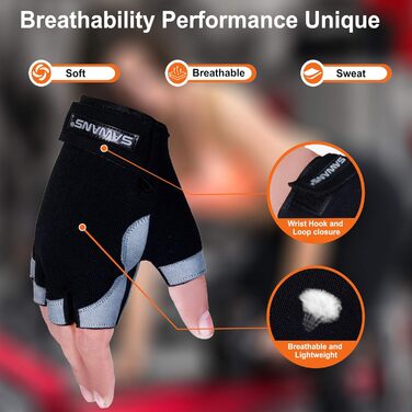 Фитнес рукавички для занять спортом, тренувань, фітнесу, велоспорту. Захист кистей рук, підтримка зап'ястя. Для жінок та чоловіків.