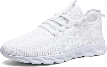 Чоловічі кросівки для бігу та занять спортом. Легкі дихаючі кросівки для тренувань, фітнесу та повсякденного носіння (43 EU, Білий 02)