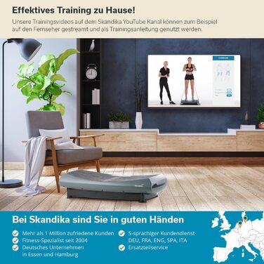 Платформа для вібраційного тренування Skandika V2000 4D Grey | Вібраційна платформа 4D, Bluetooth, пульт ДУ, 60 рівнів, 3+3 програми