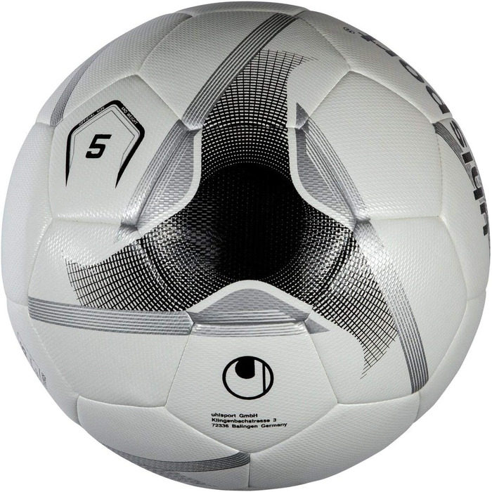 М'яч для футболу Uhlsport Nitro Synergy, розмір 5, білий/чорний, для ігор і тренувань
