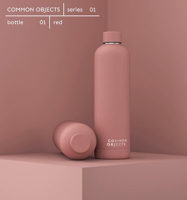 Термос-пляшка з нержавіючої сталі Common Objects 500 мл, герметична, ізотермічна, для води з газом, спорт, офіс, туризм