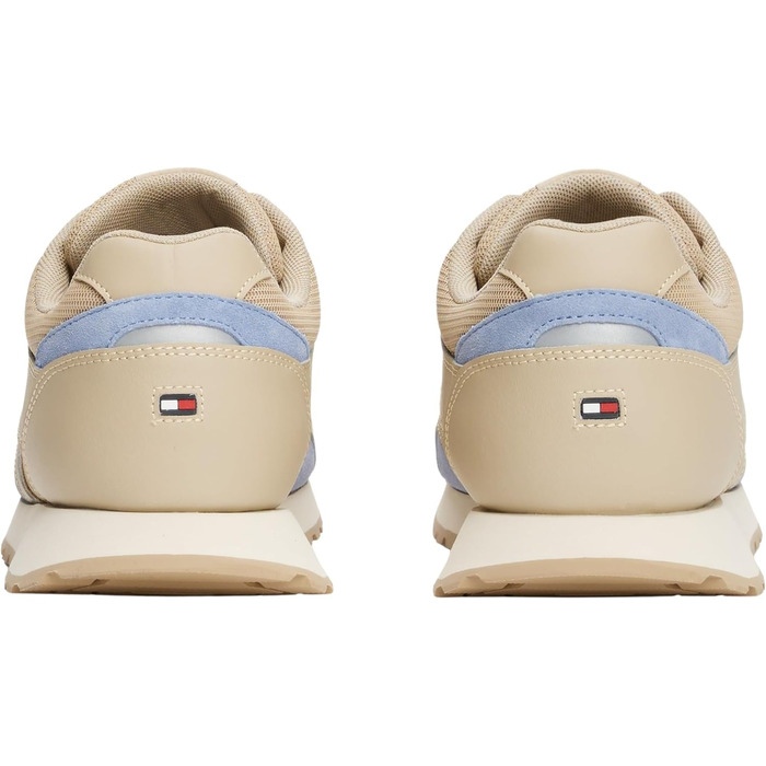 Чоловічі кросівки Tommy Hilfiger Runner New Eva Mix зі шкіри, колір Khaki Sandalwood, розмір 46 EU