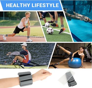 Регульовані ваги на зап'ястя та щиколотку - 0.45 кг (по 0.9 кг в комплекті), для йоги, танців, пілатесу та фітнесу