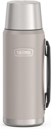 Термос для напоїв Thermos Icon 1,2 л, бежевий, ізольована пляшка з чашкою, термокружка з ручкою, 24 год гаряче/холодне, герметичний, BPA-free, можна мити в посудомийній машині