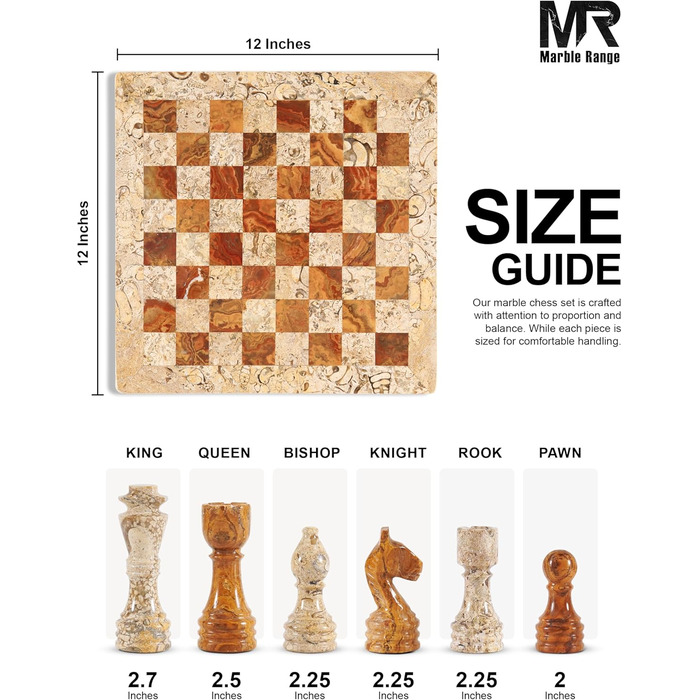 Шаховий набір з мармуру для дорослих, ручної роботи, 32 фігури, 2 додаткові королеви, коробка для зберігання, розкішна подорожна гра, елегантний подарунок для дому (кораловий & темно-коричневий)