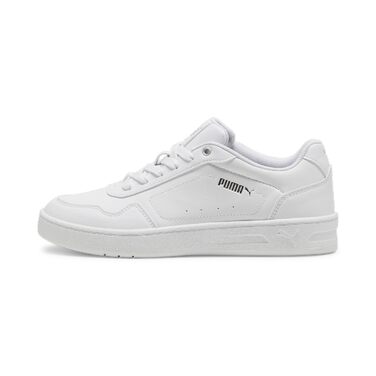 Жіночі кросівки PUMA Court Classy Basic — білі з сріблястим металіком, розмір 41 EU