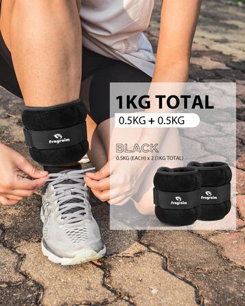 Ваги для ніг та рук Fragraim (2 шт.): 0.5 кг, 1 кг, 1.5 кг, 2 кг, 2.5 кг, 3 кг, 5 кг - для фітнесу, бігу, гімнастики, залізні