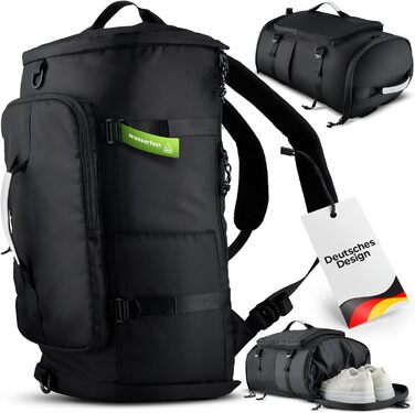 Спортивна сумка-рюкзак для чоловіків та жінок, 42 л, чорна. Сумка для вихідних, спортивна, для плавання, невелика дорожня сумка