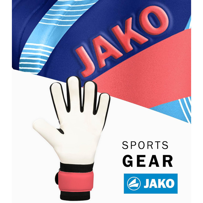 Воротарські рукавички JAKO River Basic RC Kids дитячі корал/блакитний/темно-синій