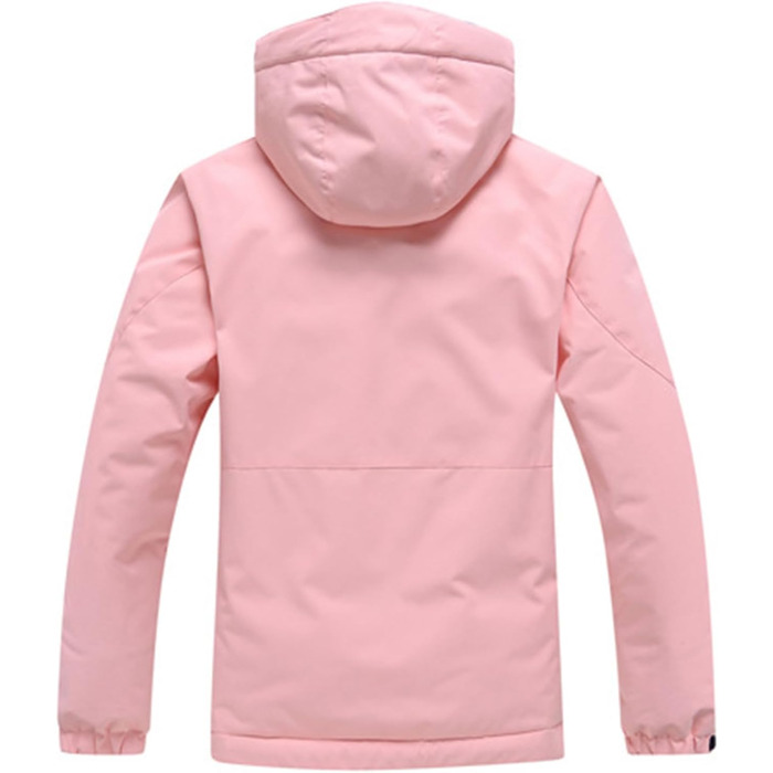 Жіночий гірськолижний костюм (2 частини) від ALSOGO: тепла куртка та штани, водонепроникність, знімний капюшон, для катання на лижах та сноуборді, білий