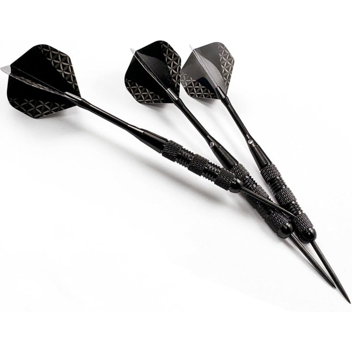 Дарти сталеві Dartpfeil E Black (20 г) з алюмінієвими стеблами + 3 запасних, кейс
