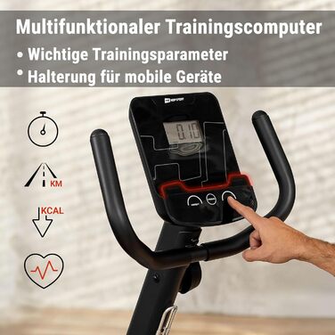 Велотренажер Hop-Sport Liegeergometer з LCD-дисплеєм, срібний - для дому, для літніх людей, витримує до 130 кг