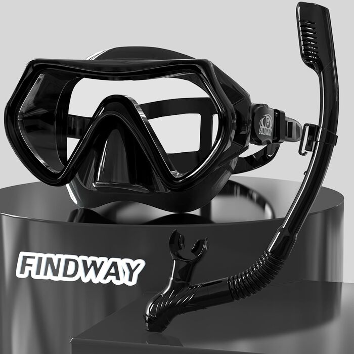 Дайвінгова маска Findway для дорослих і підлітків, чоловіків і жінок, з регульованим силіконовим ремінцем, HD загартоване скло, антипротікальна, для плавання, дайвінгу та снорклінгу