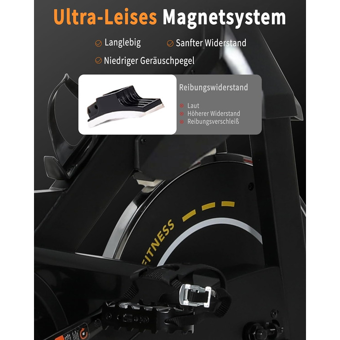 Велотренажер ISE з LCD-дисплеєм та монітором серцевого ритму для дому. Ергометр, фітнес-велосипед, велотренажер з підставкою та регульованим опором