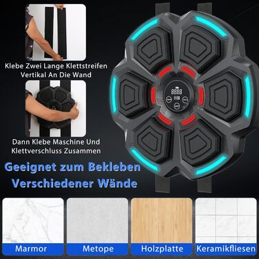 Музичний боксерський тренажер з Bluetooth, для дому, з рукавичками, для дітей та дорослих