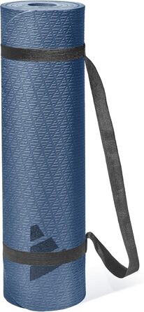 Йога-килимок Adidas 4 мм з перероблених матеріалів, протиковзкий, без ПВХ (176 x 61 см), Preloved Ink