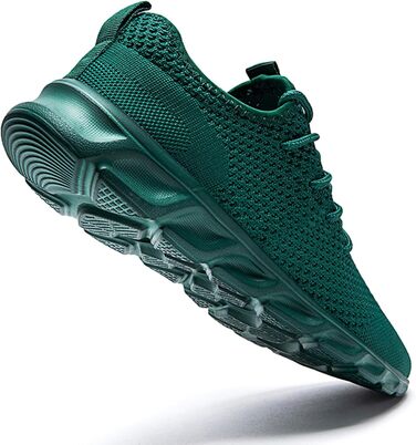 Чоловічі кросівки для ходьби, бігу та занять спортом. Легкі, дихаючі, для залу та вулиці. Модель 46 EU, темно-зелені