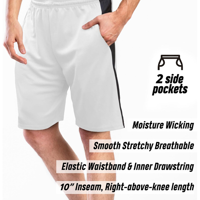 Спортивні шорти чоловічі Dry-Fit для баскетболу, бігу, тренувань, фітнесу (4 шт. у наборі)