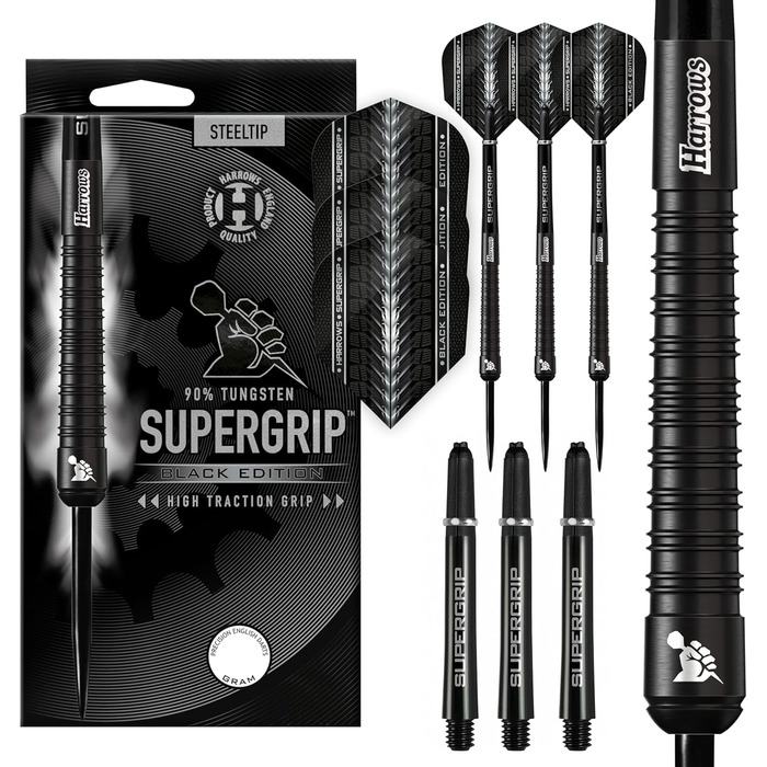 Дарти Harrows Supergrip Black Edition 23г (90% вольфрам, комплект)