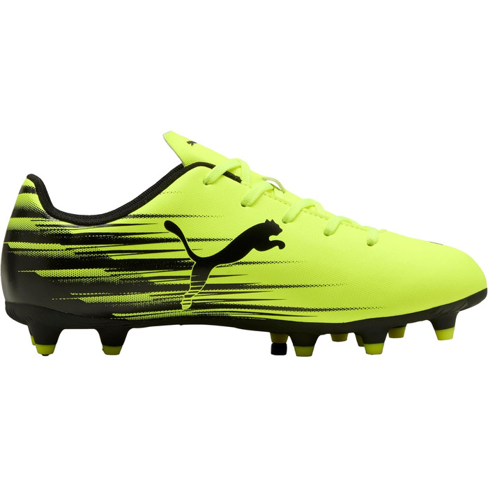 Дитячі футбольні бутси PUMA Attacanto II FG/AG Jr - чорно-білі (29 EU, Yellow Alert)