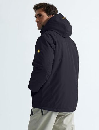 Чоловіча водонепроникна лижна куртка GEMYSE з флісовою підкладкою, чорна