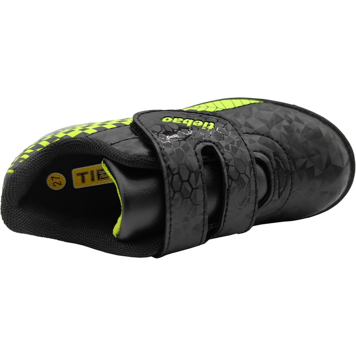 Дитячі футбольні бутси для гри на твердих поверхнях, унісекс, чорні, розмір 23-27